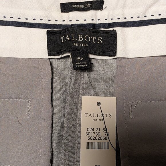 Talbots Women's Dress Pants: Size 6P (Gray) NWT - Picture 2 of 4